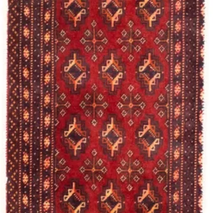 Løper Turkaman teppe - 100 x 50 cm - rød