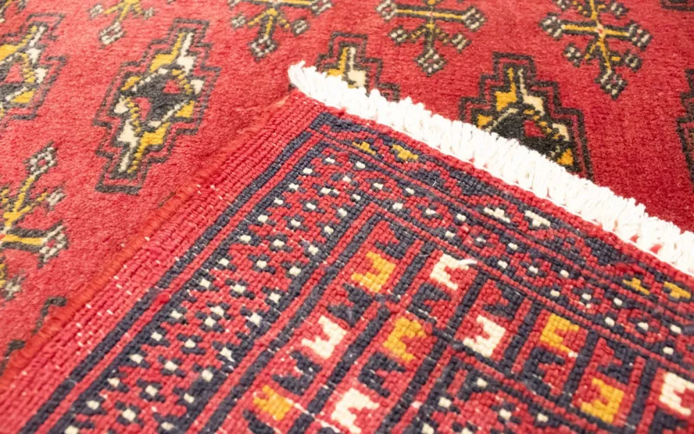 Løper Turkaman teppe - 100 x 50 cm - rød