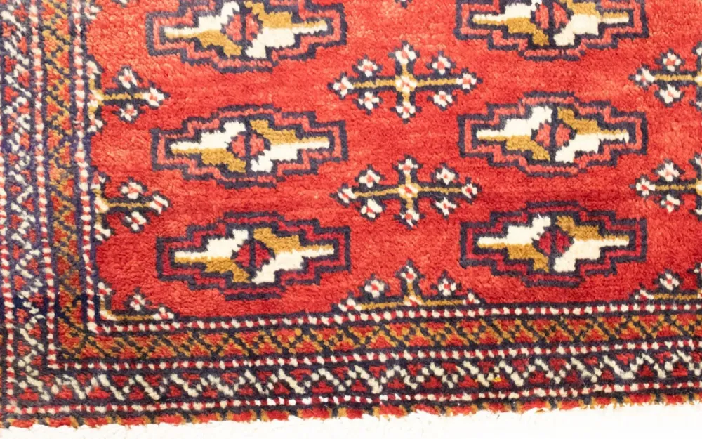 Løper Turkaman teppe - 100 x 50 cm - rød