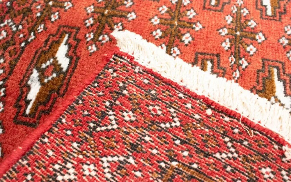 Løper Turkaman teppe - 100 x 50 cm - rød