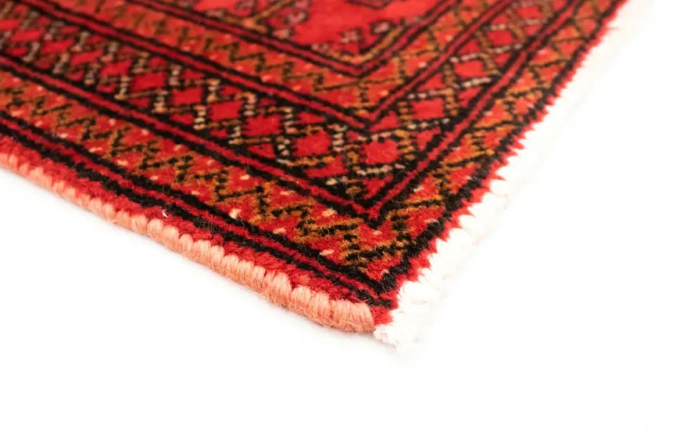 Løper Turkaman teppe - 100 x 50 cm - rød