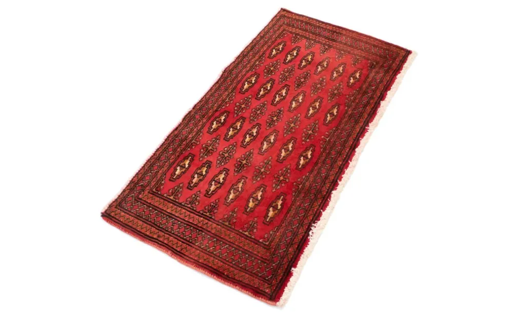 Løper Turkaman teppe - 100 x 50 cm - rød