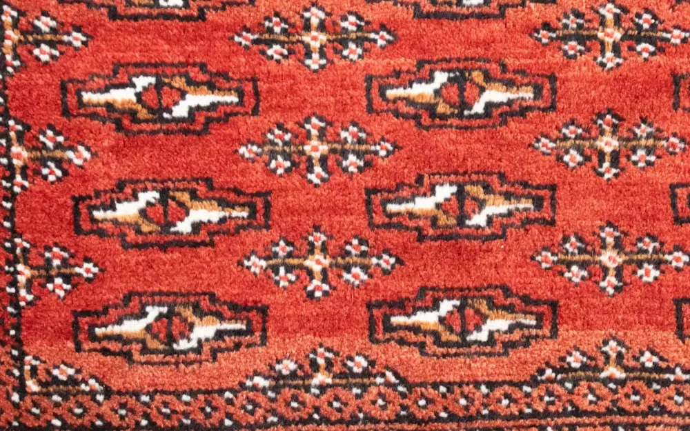 Løper Turkaman teppe - 100 x 50 cm - rød