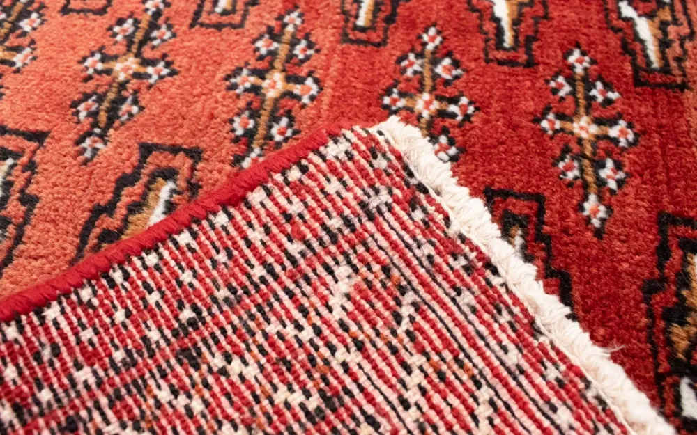 Løper Turkaman teppe - 100 x 50 cm - rød