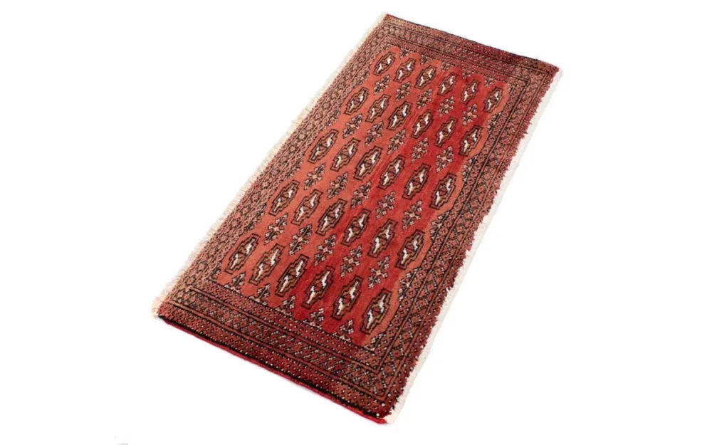 Løper Turkaman teppe - 100 x 50 cm - rød