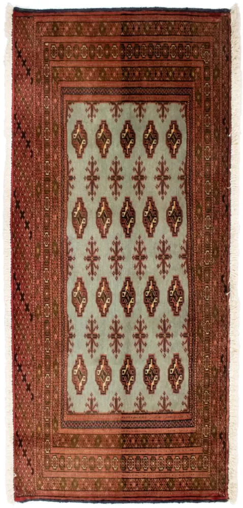 Løper Turkaman teppe - 100 x 50 cm - rød