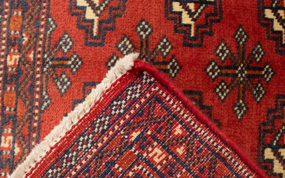 Løper Turkaman teppe - 100 x 50 cm - rød