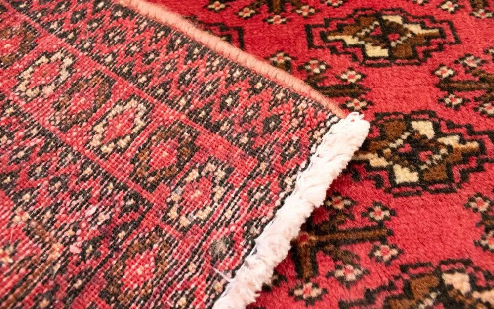 Løper Turkaman teppe - 100 x 50 cm - rød