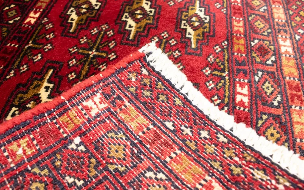Løper Turkaman teppe - 100 x 50 cm - rød