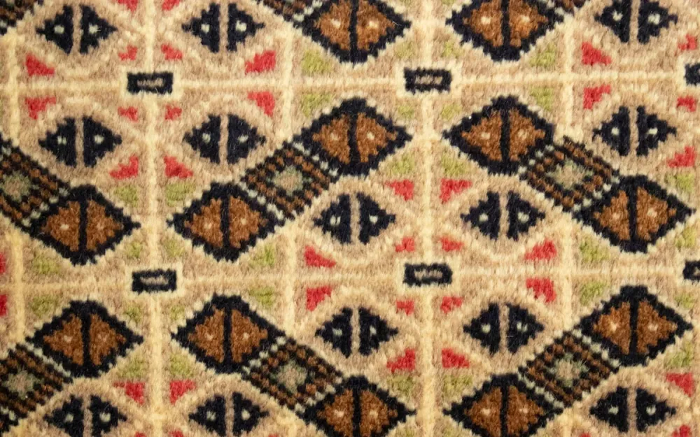 Løper Turkaman teppe - 100 x 50 cm - beige