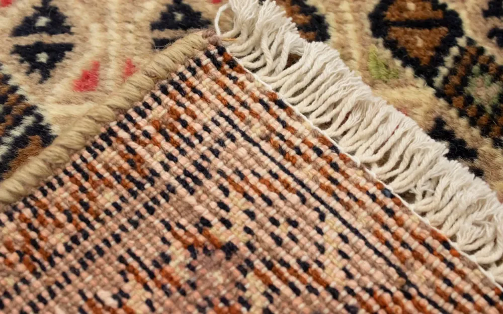 Løper Turkaman teppe - 100 x 50 cm - beige