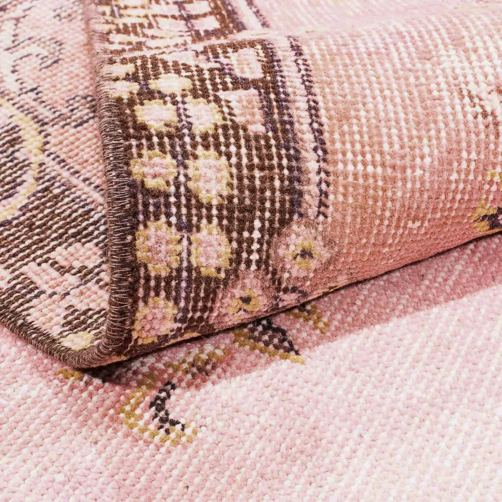 Løper Vintage Carpet - 210 x 114 cm - rosa