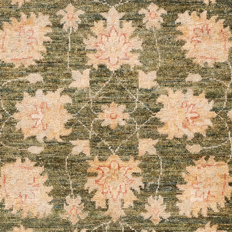 Løper Ziegler Teppe - 246 x 82 cm - olivengrønn