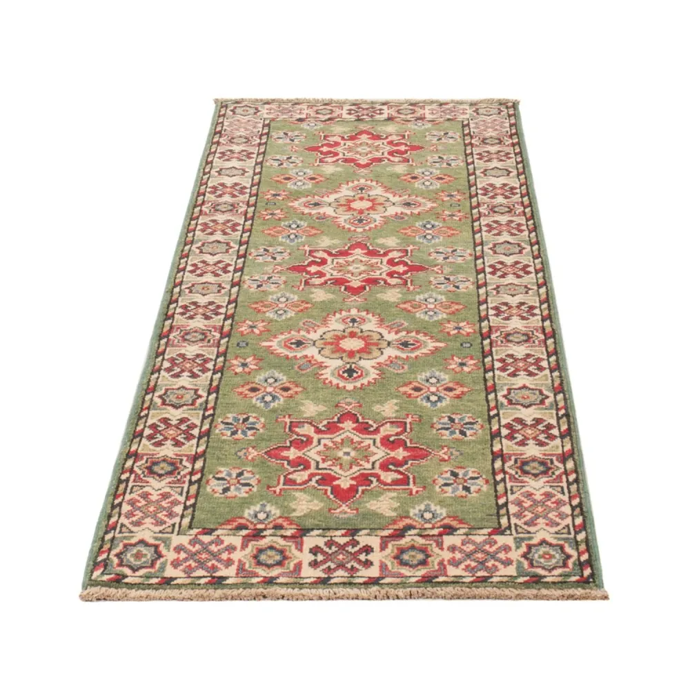 Løper Ziegler Teppe - Kazak - 181 x 64 cm - lysegrønn
