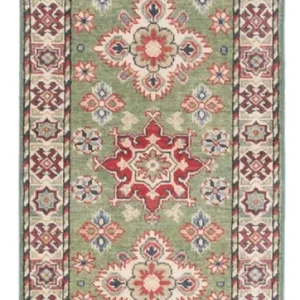 Løper Ziegler Teppe - Kazak - 181 x 64 cm - lysegrønn
