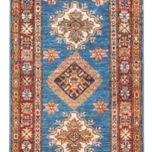 Løper Ziegler Teppe - Kazak - 205 x 63 cm - blå