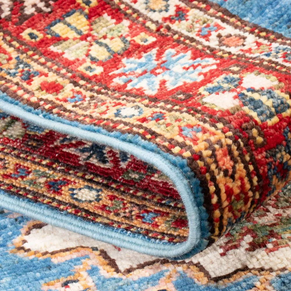 Løper Ziegler Teppe - Kazak - 205 x 63 cm - blå