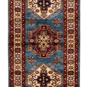 Løper Ziegler Teppe - Kazak - 216 x 77 cm - turkis