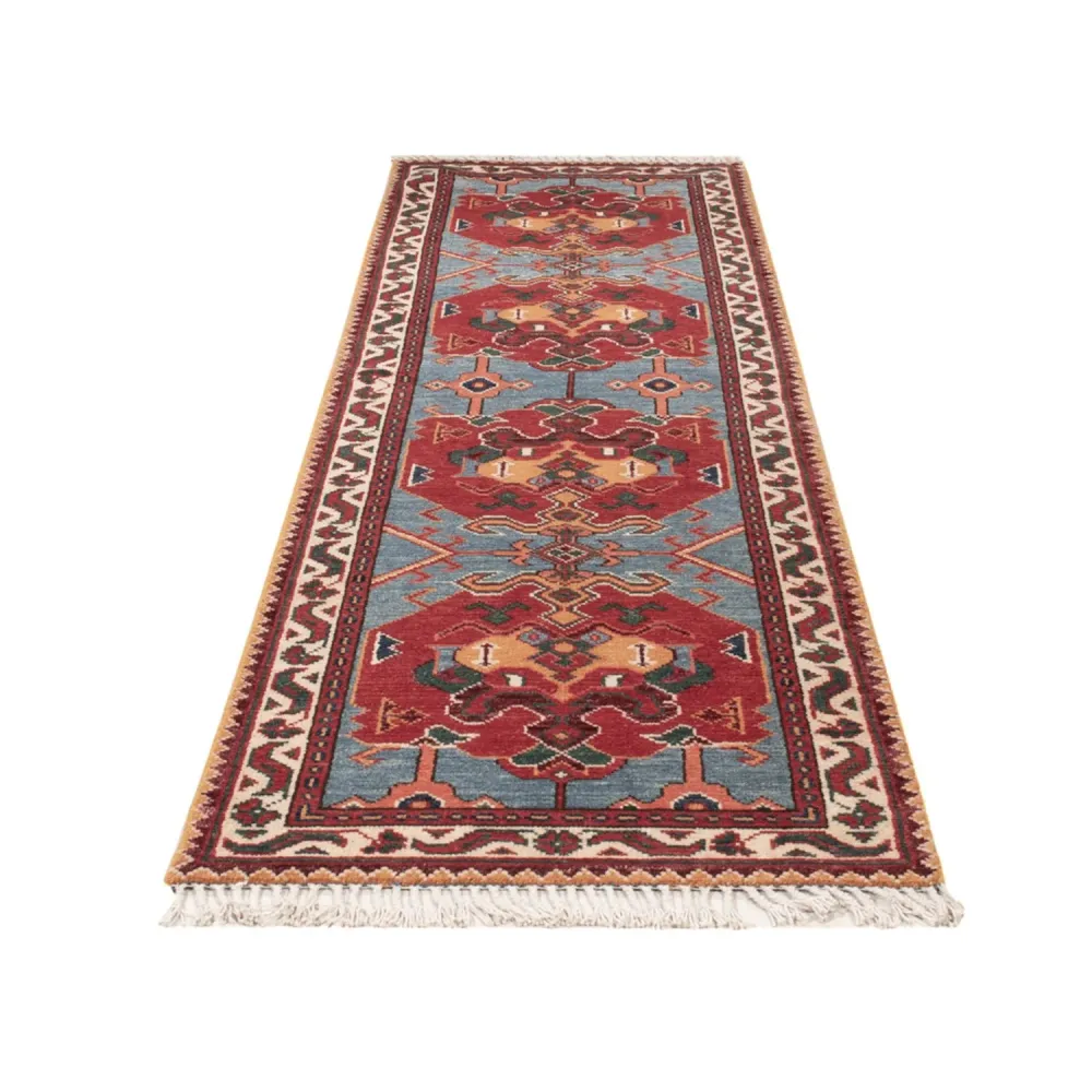 Løper Ziegler Teppe - Kazak - 287 x 77 cm - blå