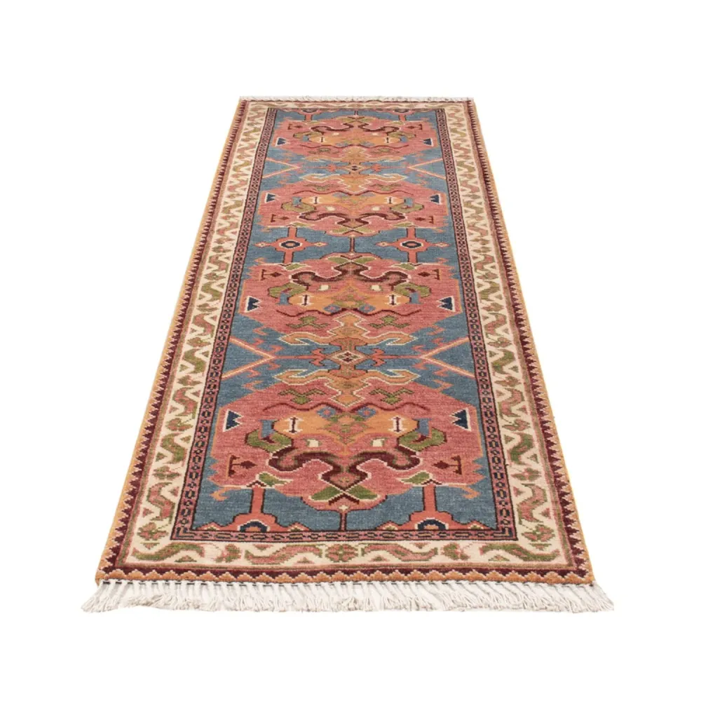Løper Ziegler Teppe - Kazak - 296 x 78 cm - blå