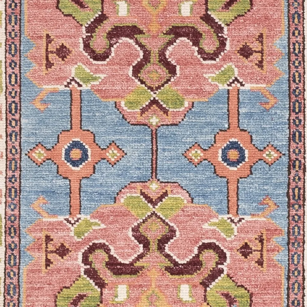 Løper Ziegler Teppe - Kazak - 296 x 79 cm - blå