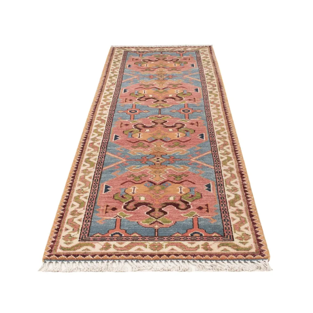 Løper Ziegler Teppe - Kazak - 296 x 79 cm - blå