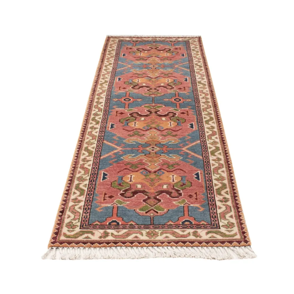 Løper Ziegler Teppe - Kazak - 297 x 76 cm - blå