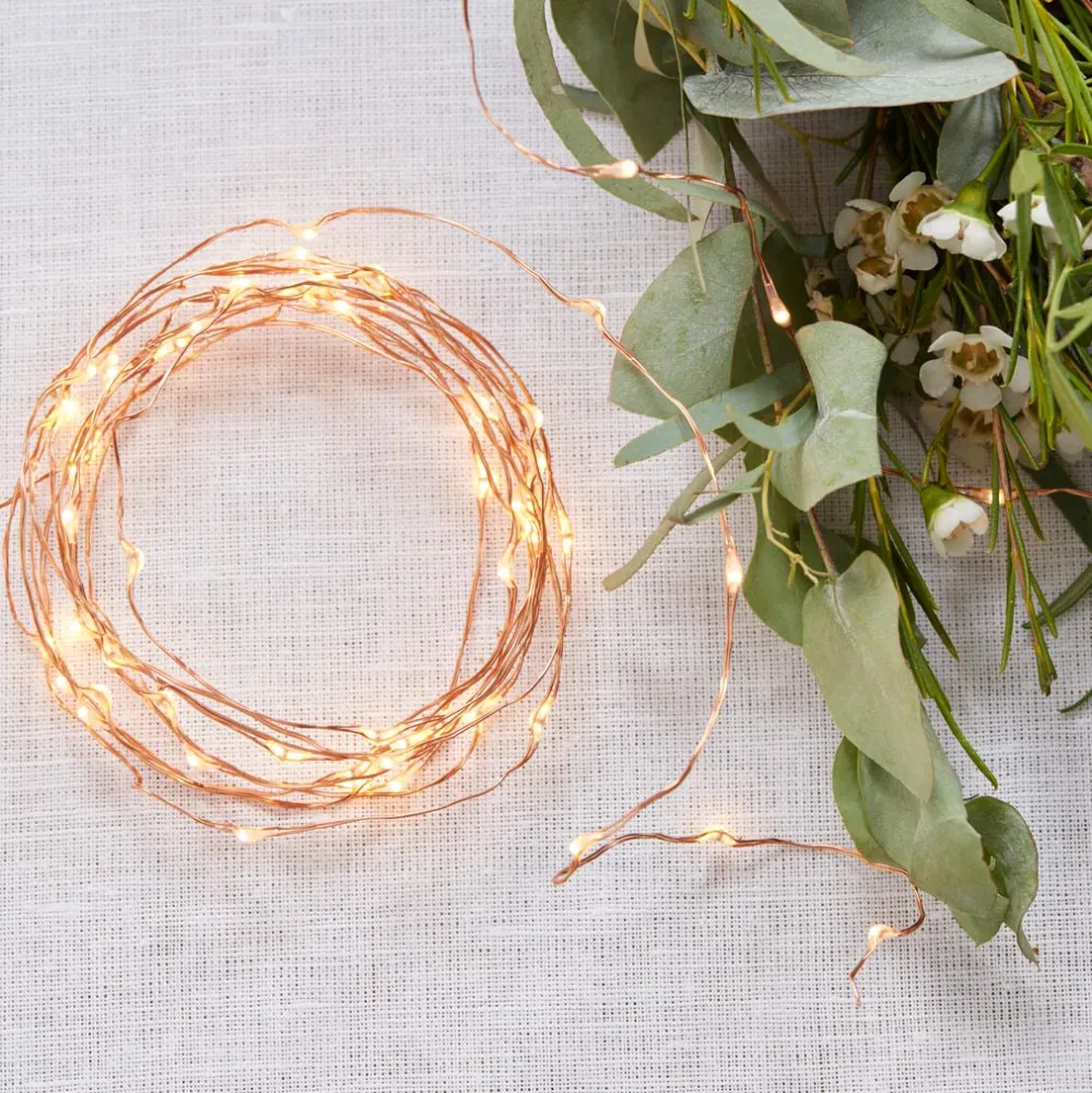 Lyslenke String Lights Kobber