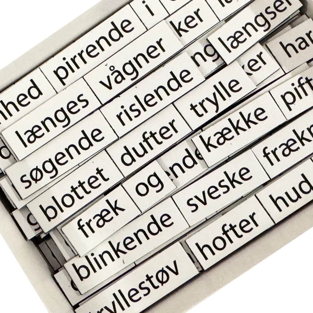 MagnetPoet KÆRLIGHED dansk - Kjøleskapspoesi (+250 stk.)