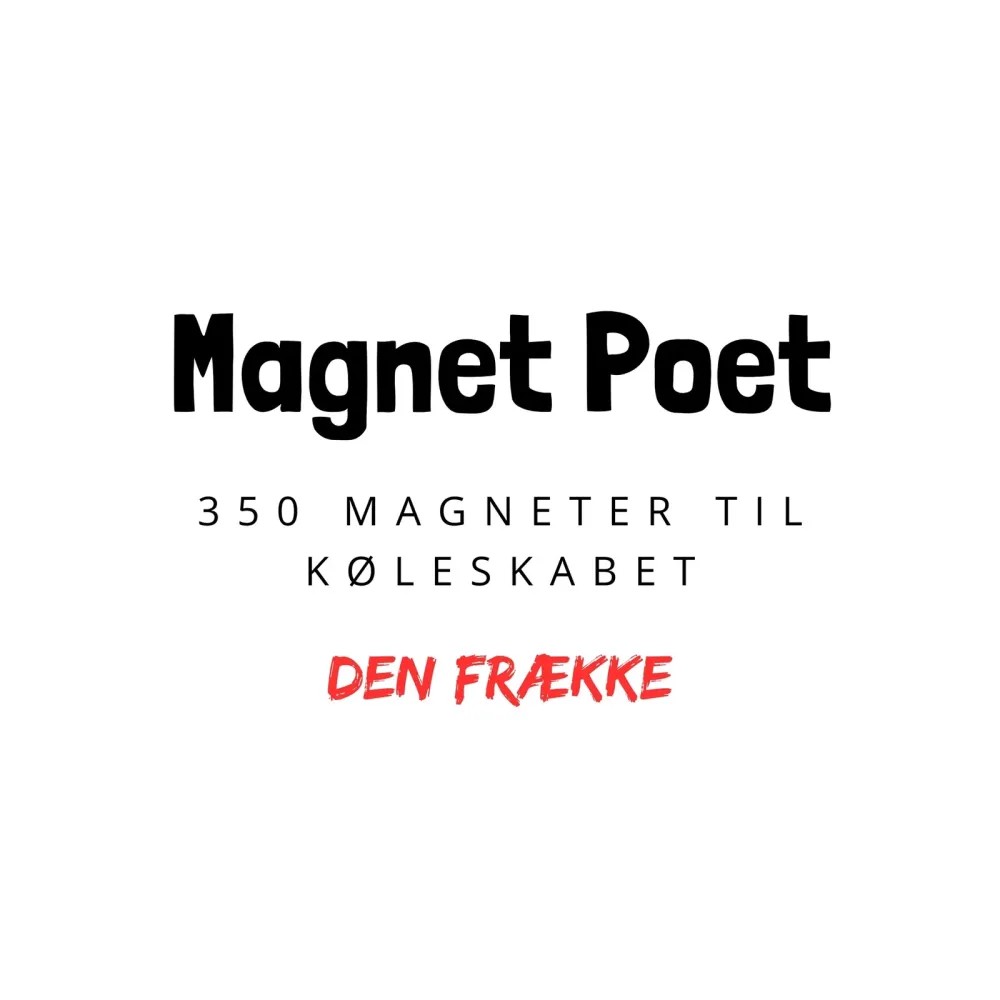 MagnetPoet KÆRLIGHED dansk - Kjøleskapspoesi (+250 stk.)
