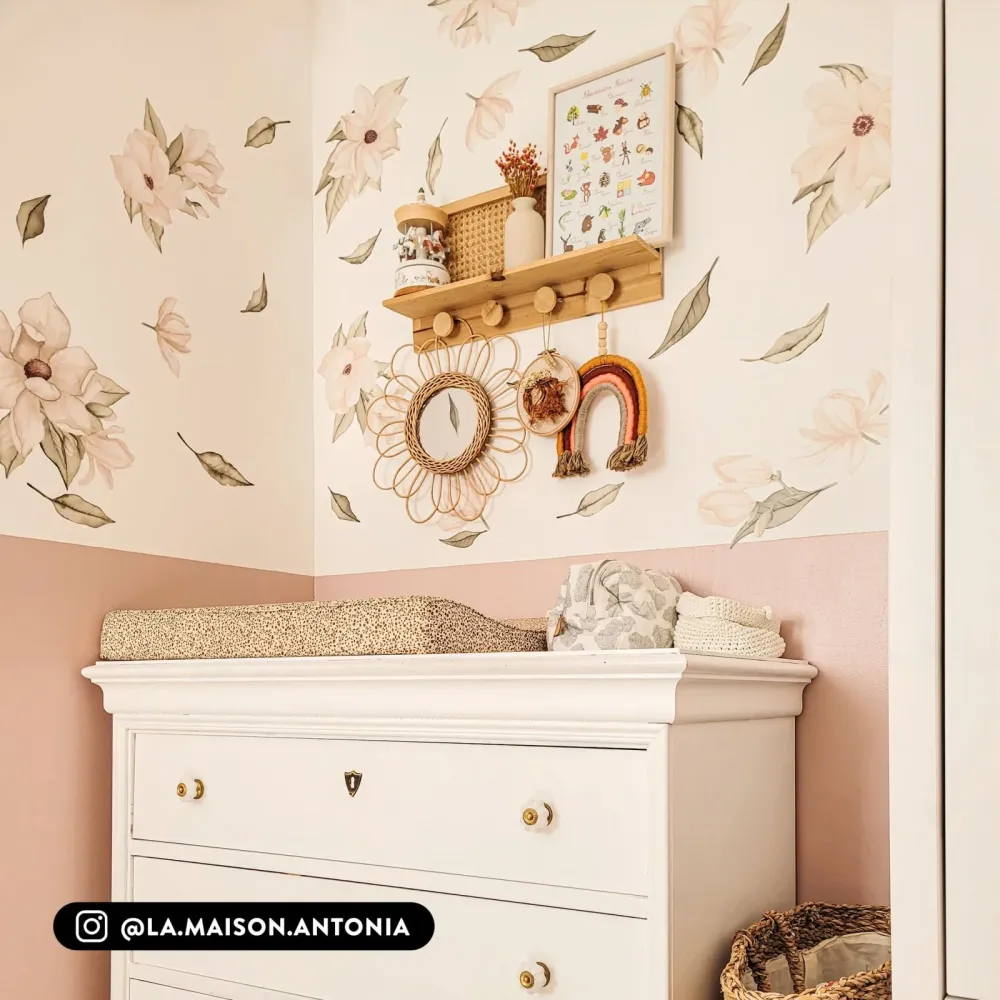 Magnolia blomster veggklistremerker