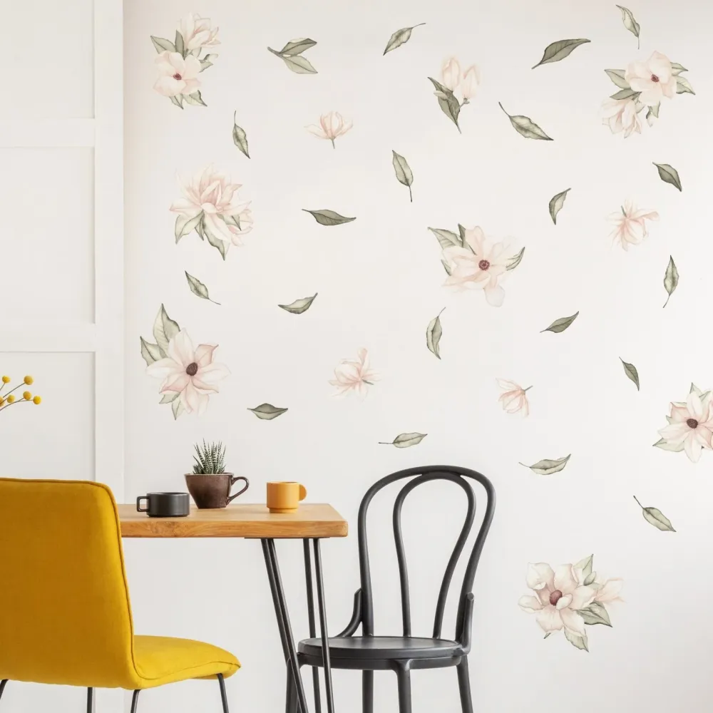 Magnolia blomster veggklistremerker