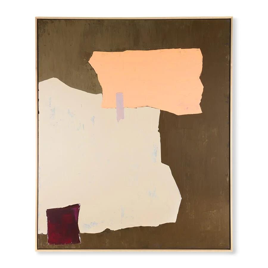 Maleri Abstract Mustard/Nude 100x120