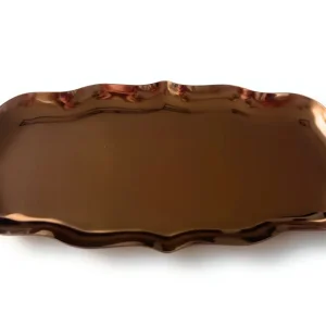 Metallbrett i ornamentstil – bronse/brun | Edelt trekkunderlag