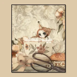 Mrs Mighetto Plakat Tea Bath 40×50