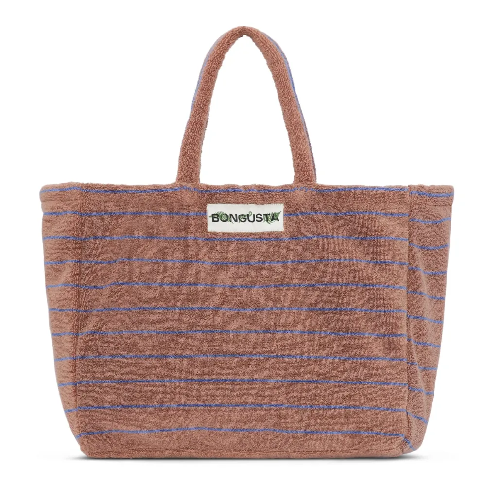 Naram Strandbag Camel & Ultramarine