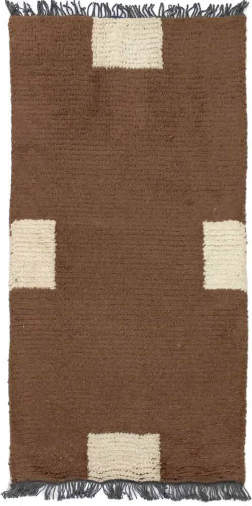 Nepal teppe - 140 x 70 cm - brun