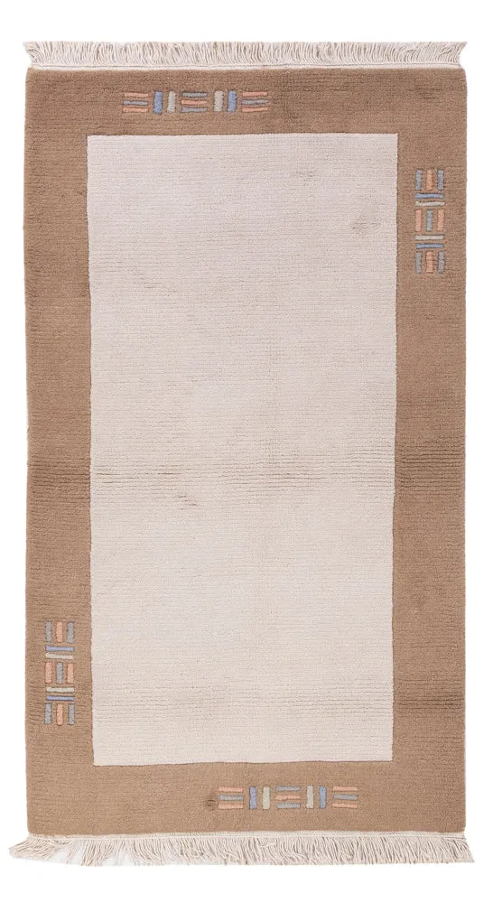 Nepal teppe - 160 x 90 cm - krem