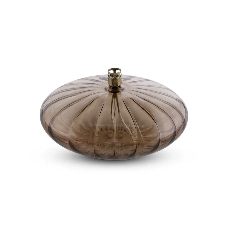 Oljelampe flat elegant, champagne messing L -