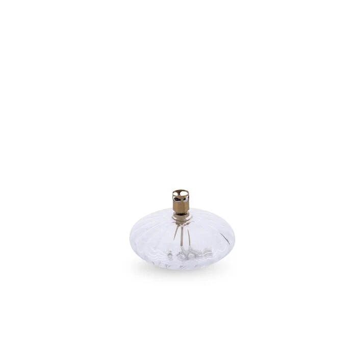 Oljelampe flat, elegant, messing S