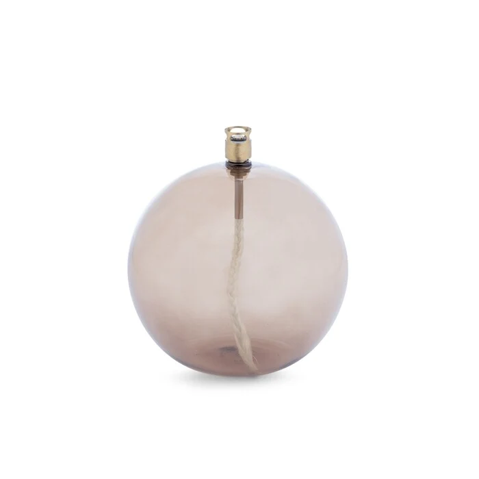 Oljelampe rund, champagne- L
