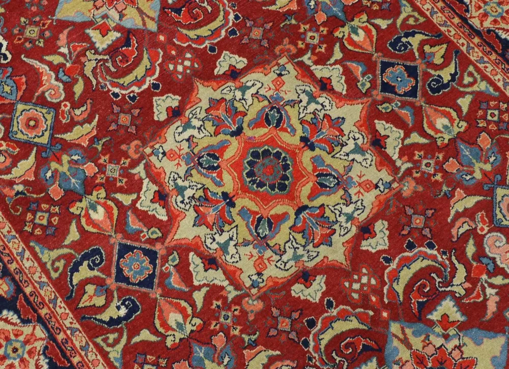 Orientalsk teppe - 205 x 139 cm - mørk rød