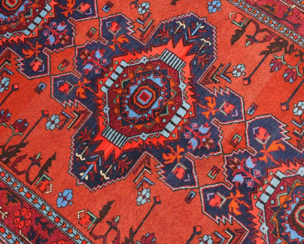 Orientalsk teppe - 207 x 121 cm - mørk rød