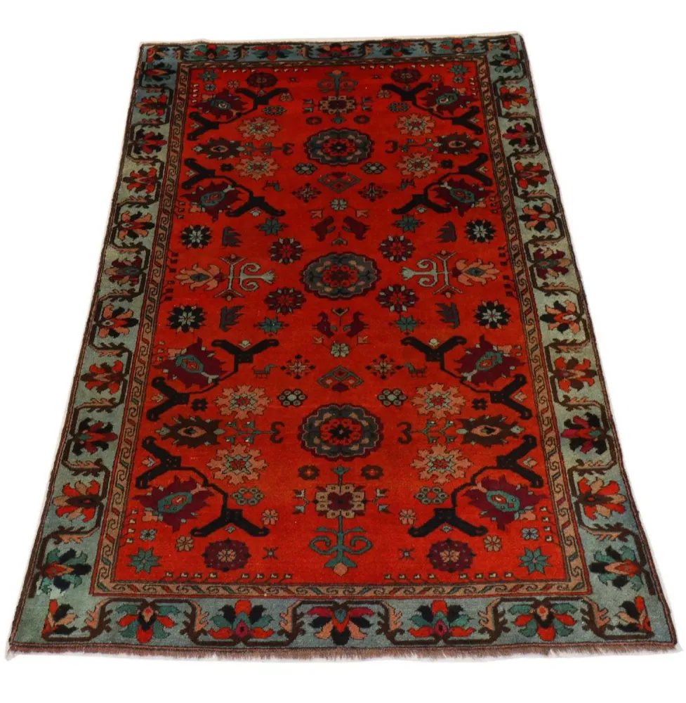 Orientalsk teppe - 210 x 133 cm - mørk rød