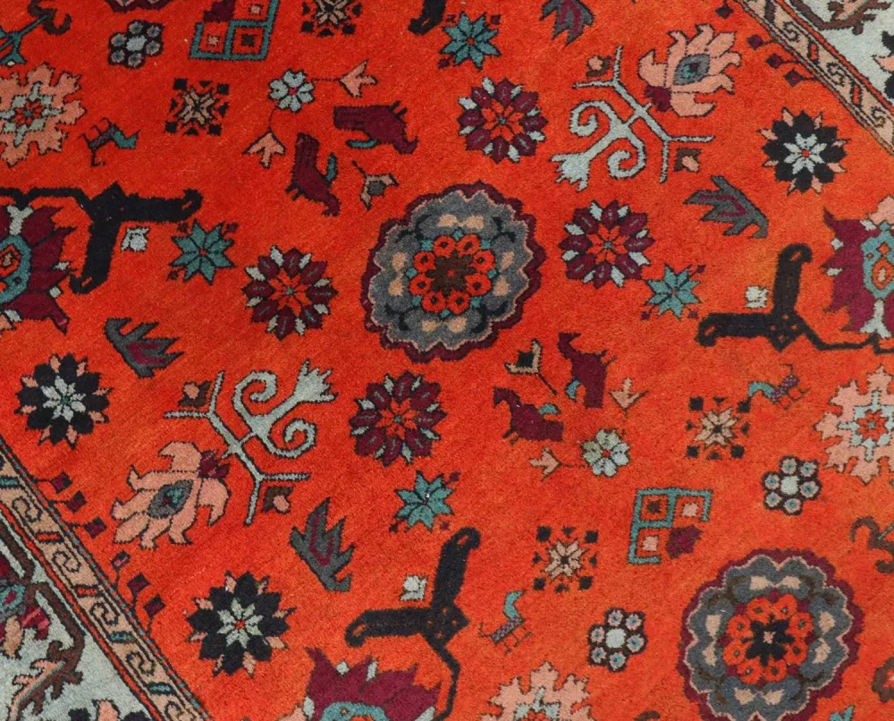 Orientalsk teppe - 210 x 133 cm - mørk rød