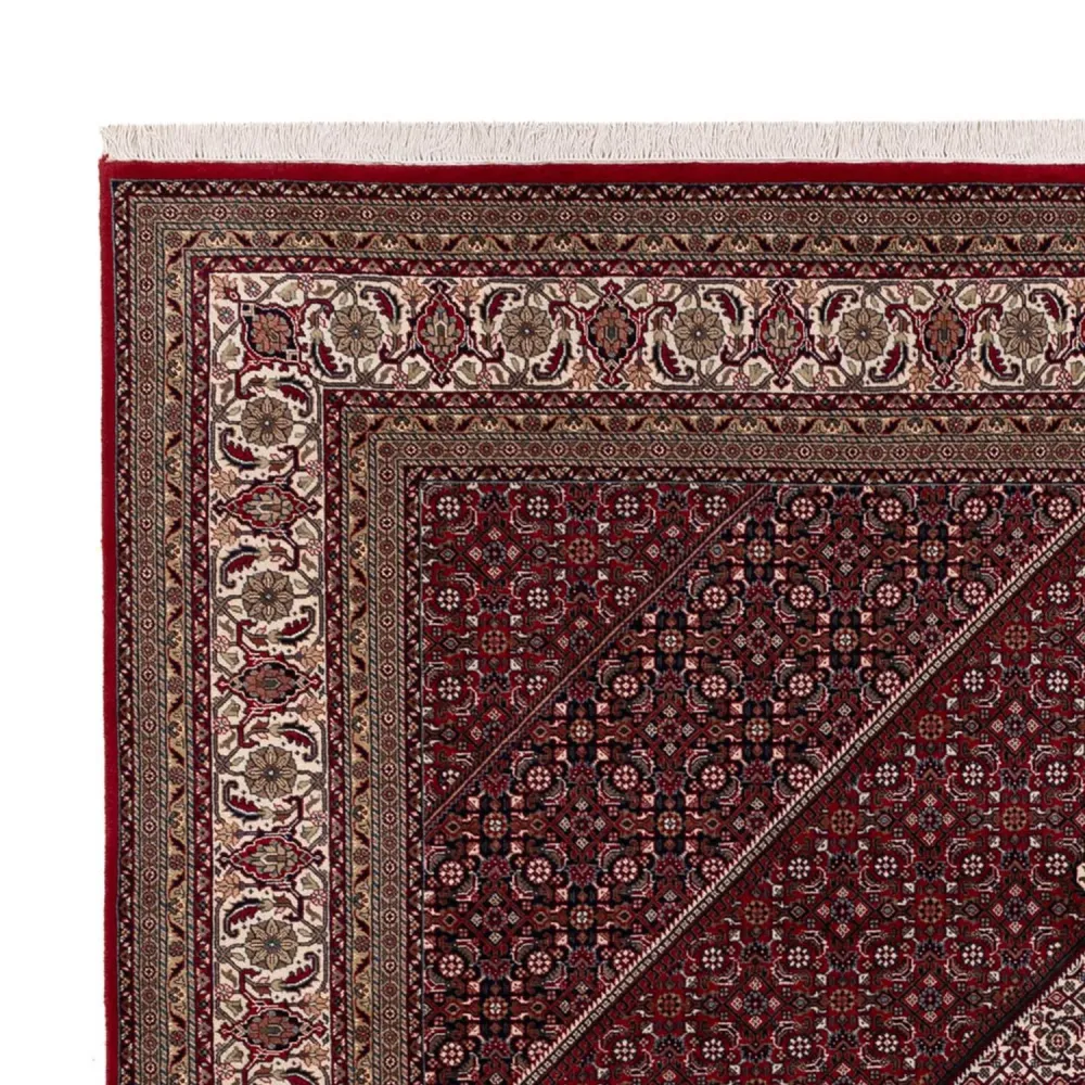 Orientalsk teppe - Bijar - Indus - 304 x 251 cm - mørk rød