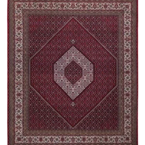 Orientalsk teppe - Bijar - Indus - 305 x 251 cm - mørk rød