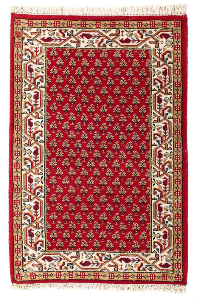 Orientalsk teppe - Mir - Indus - 90 x 60 cm - mørk rød