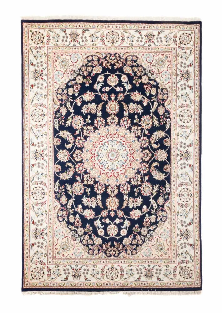 Orientalsk teppe - Nain - Indus - 200 x 134 cm - mørkeblå