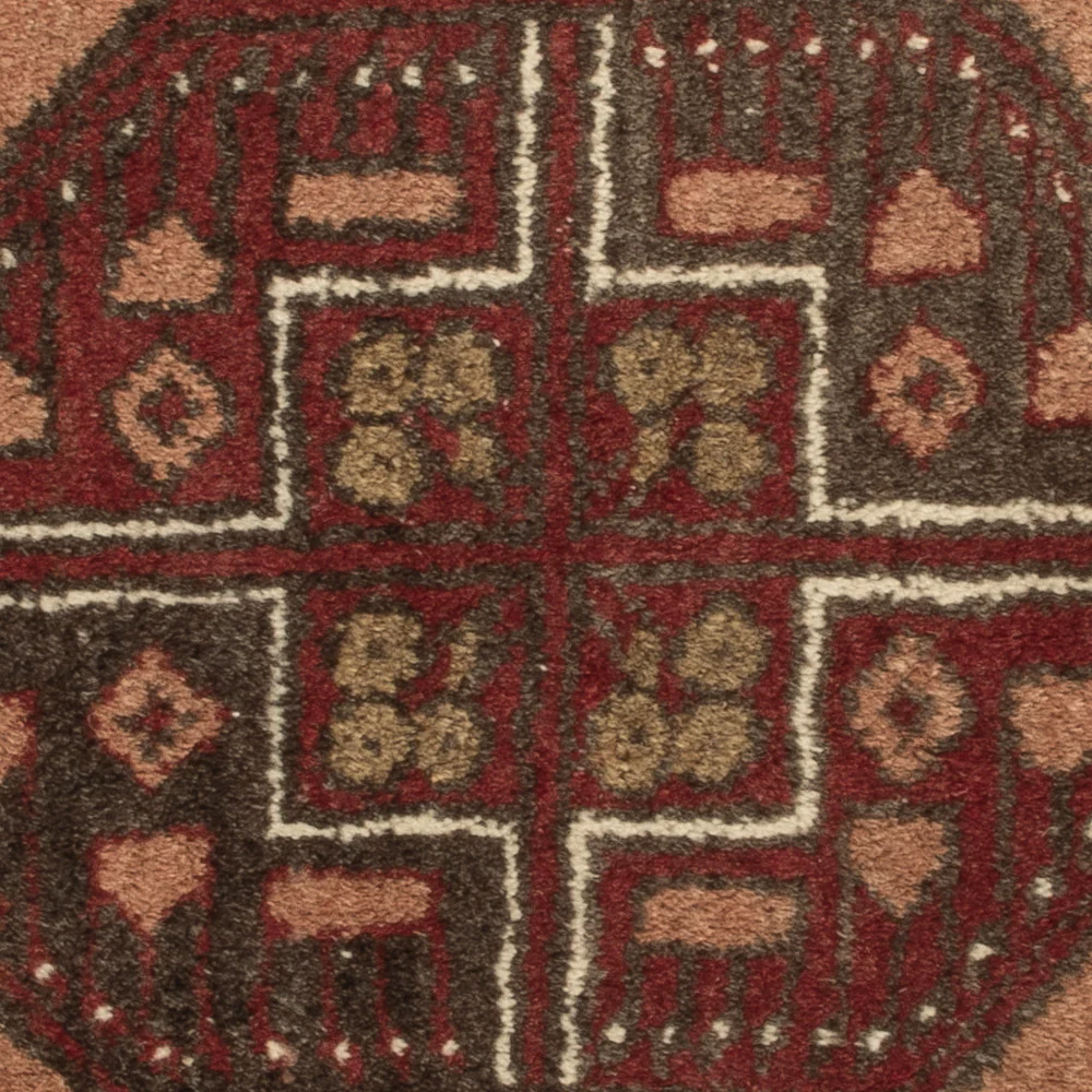 Orientalsk teppe rundt - 67 x 67 cm - flerfarget